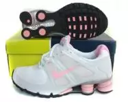 chaussures nike shox promos turbo +11 femmes rose blance